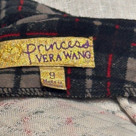 Princess VERA WANG Designer Quilted Plaid Mini Skirt Y2K POSH 90s Junior's 9 GUC - Picture 13 of 15